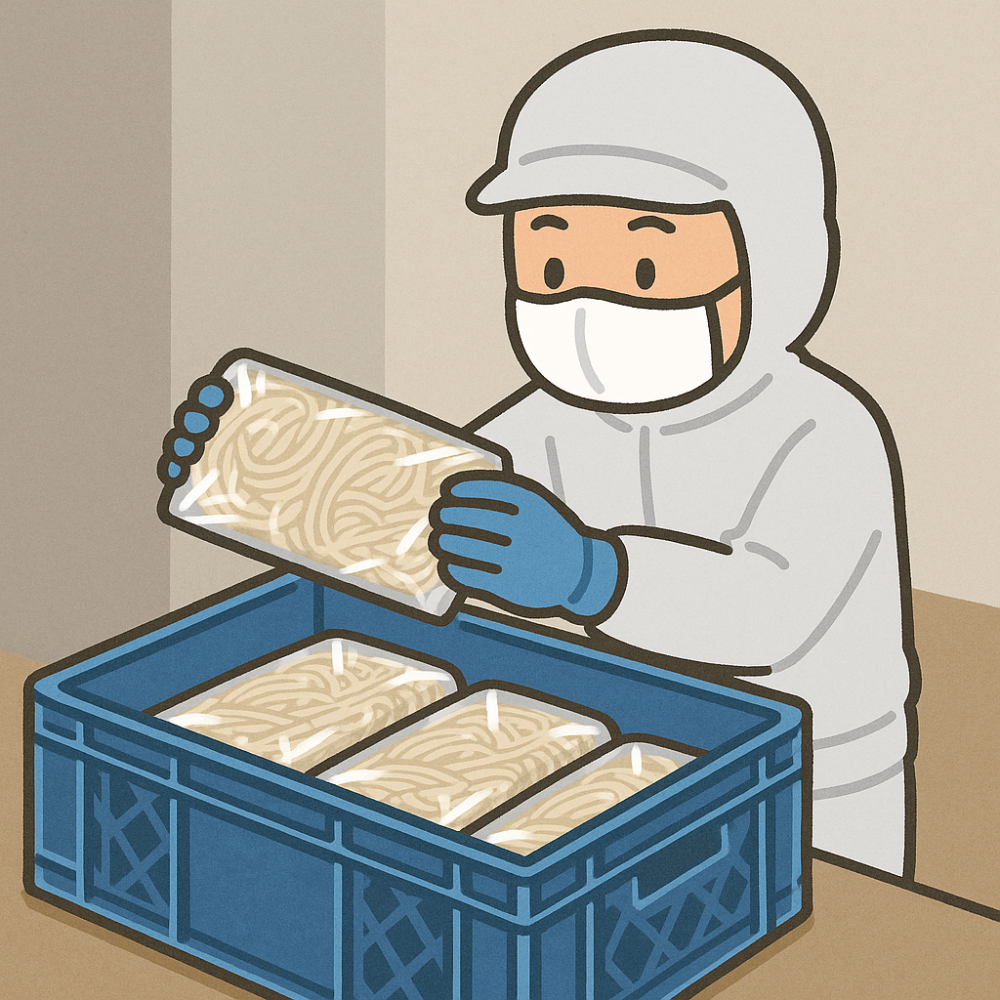 【お盆までの短期】三食入りうどんの袋詰め