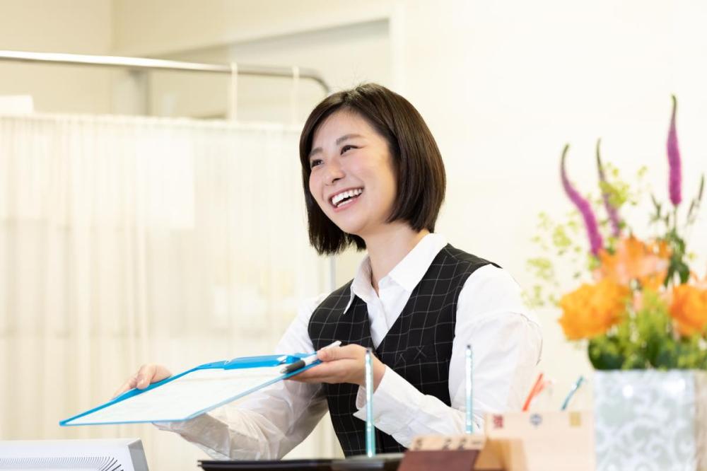 総合病院の健診受付