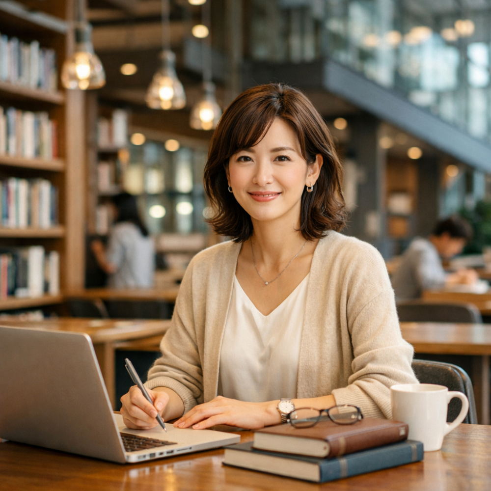 大学図書館　受付カウンター