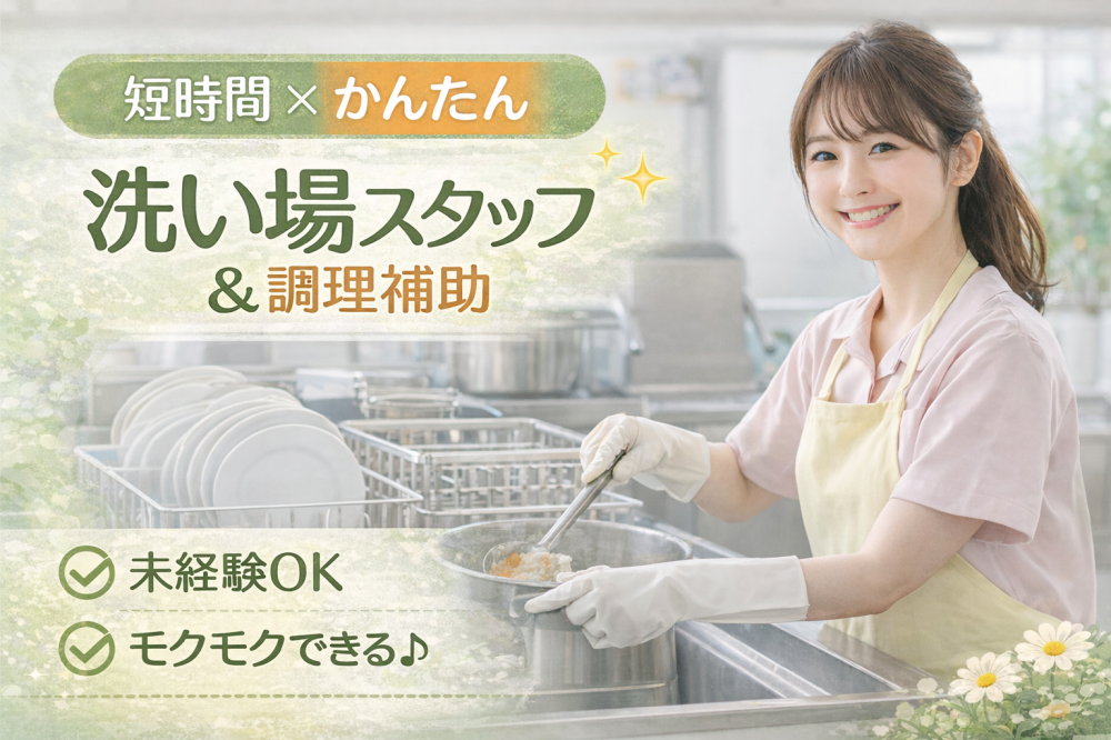 有料老人ホームでの洗い場業務　