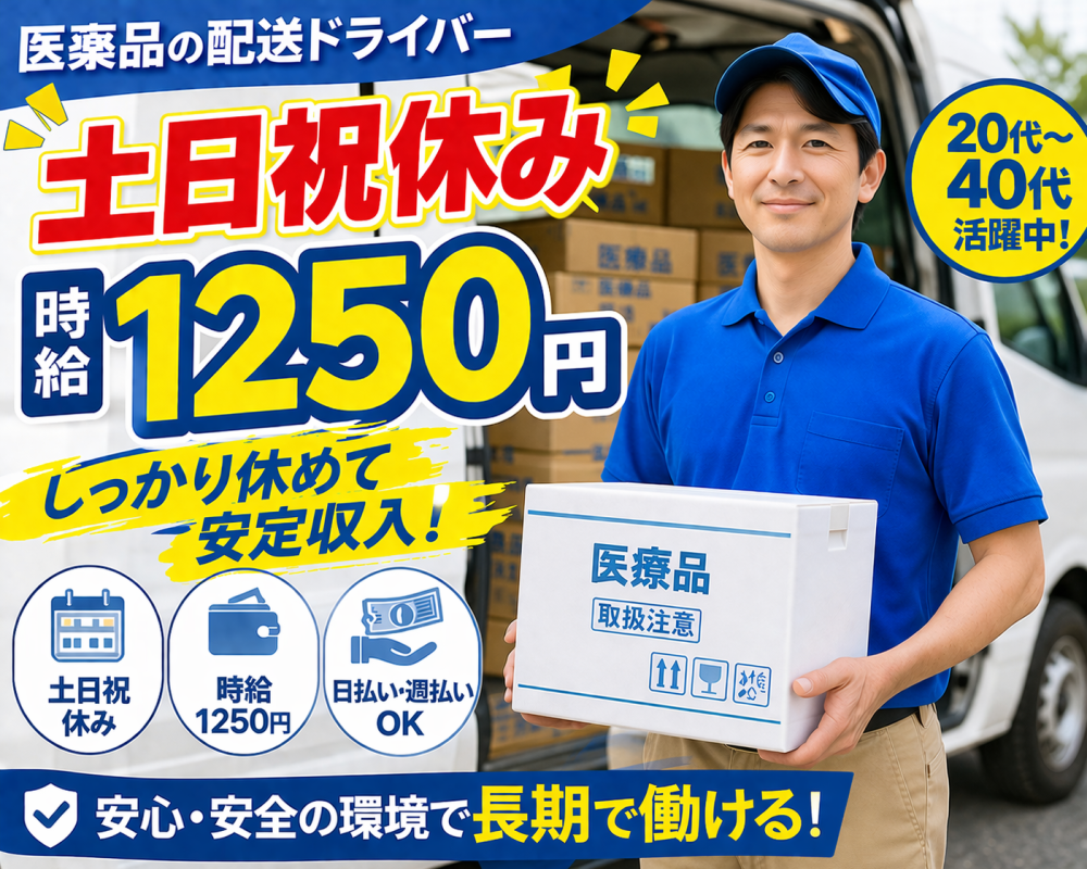 医療品のルート配送スタッフ