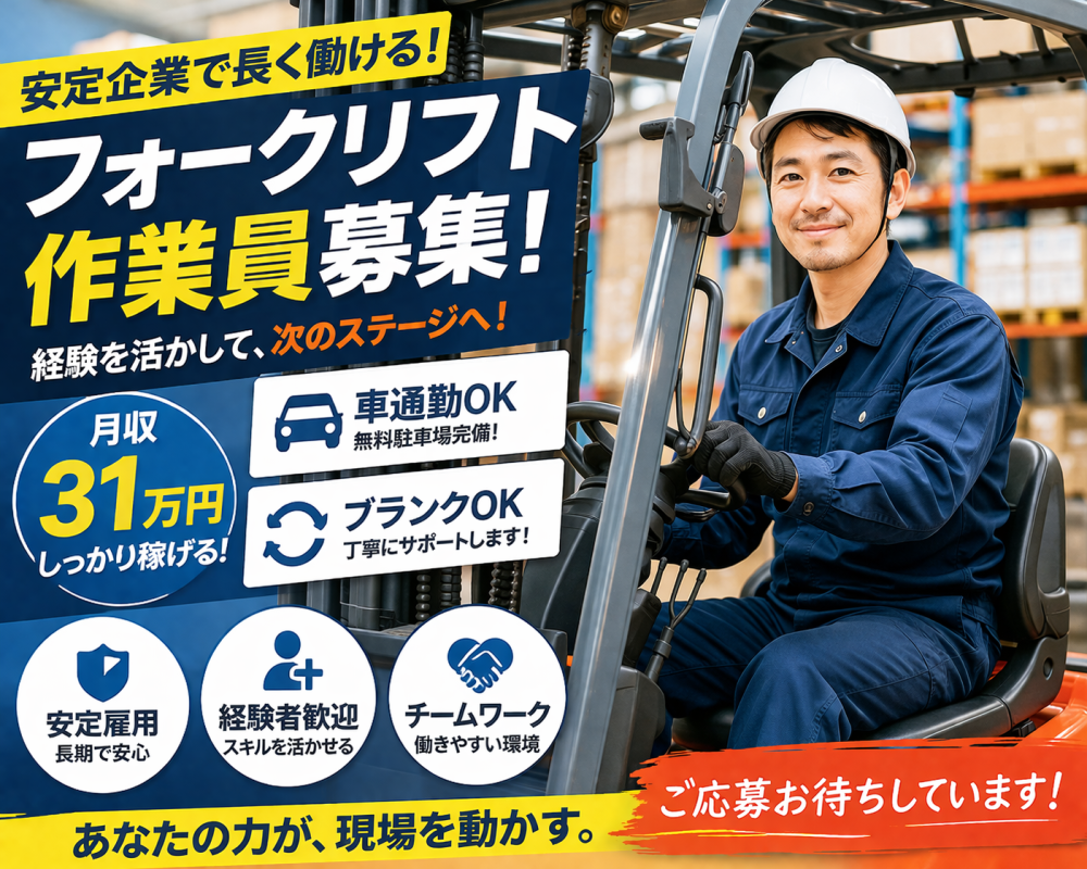 飲料品等を扱うカウンターリフト作業