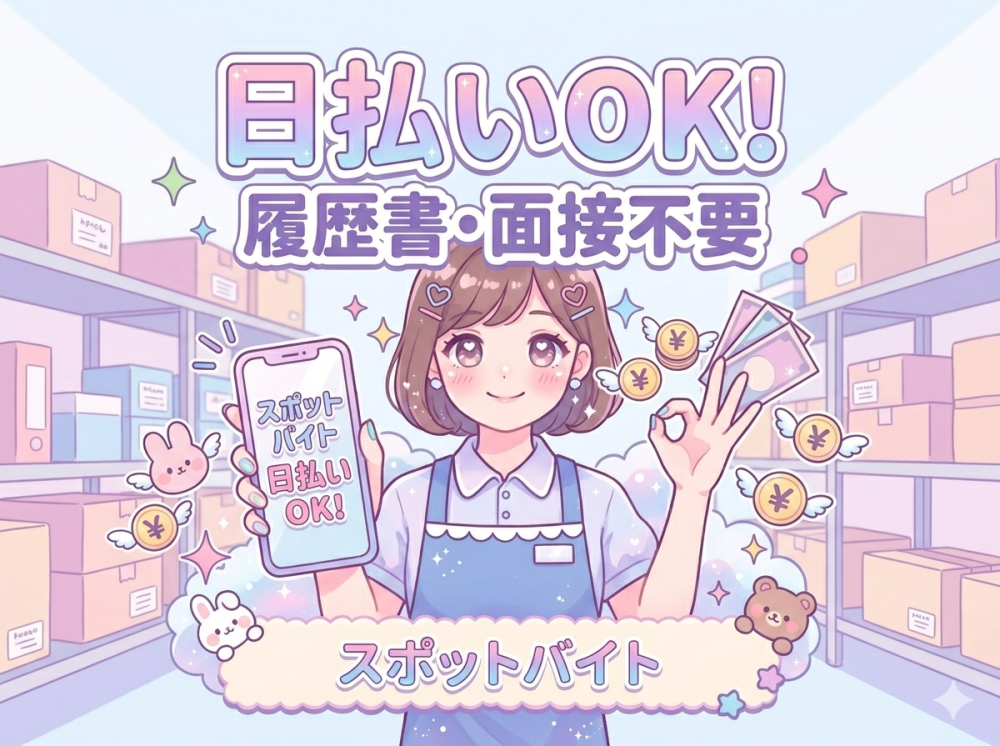 アクリルキーホルダーのシール貼りや袋詰め/日払い可能