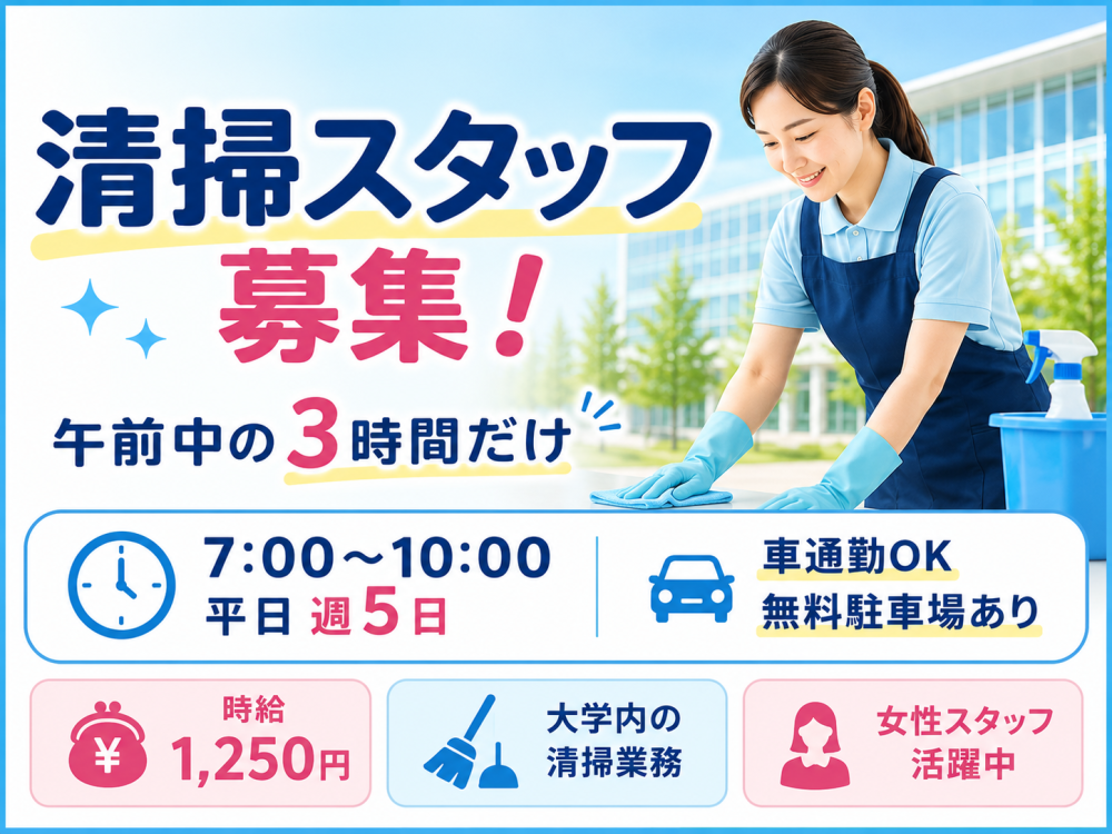 大学内の清掃スタッフ