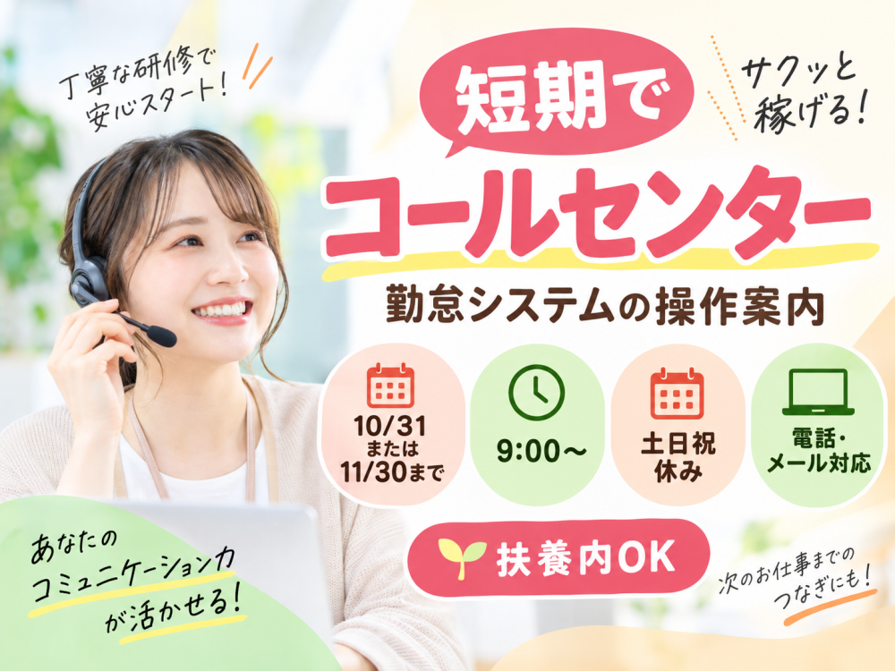 【短期】人事関連システムのユーザーサポートデスク　