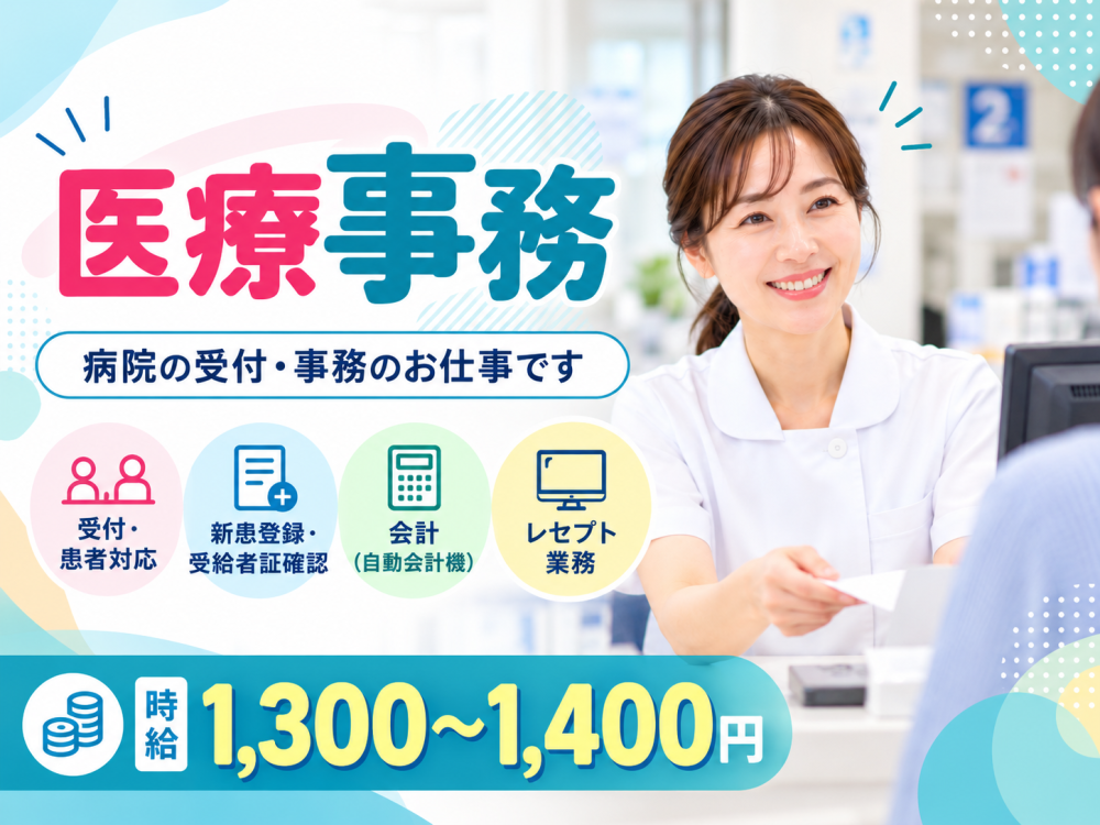 病院での医療事務スタッフ（小樽）