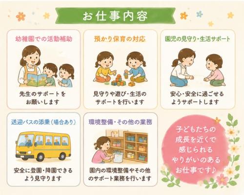 お子さまのサポートをお願いします